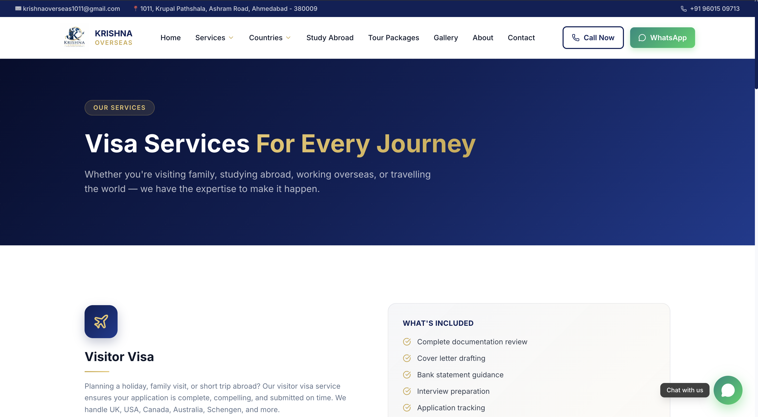 Visa Services Catalog